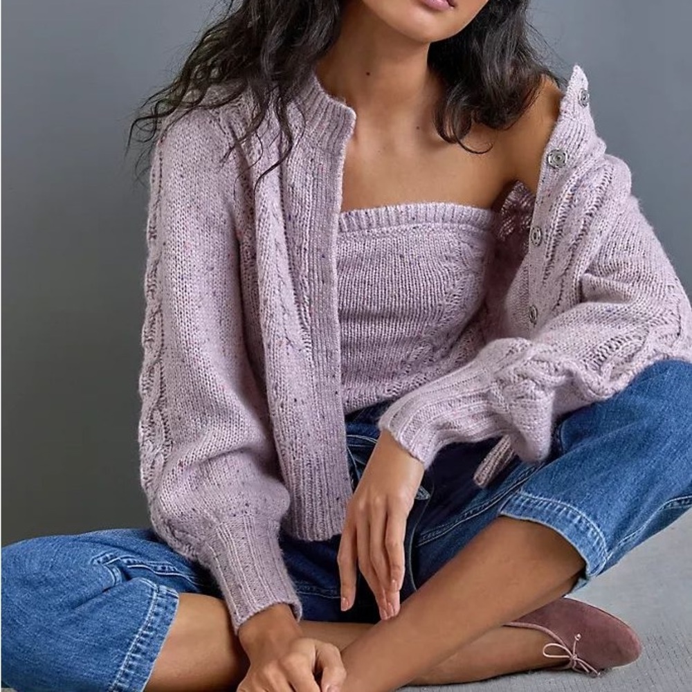 Maeve Hera Crop Top/Sweater Matching Set M